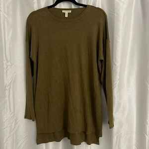 Eileen Fisher lightweight crew collared pullover sweater S/P